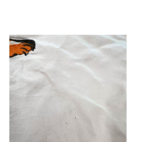 M short-sleeve crewneck t-shirt vintage-style embroidered tiger mountain tee top - Picture 6 of 8